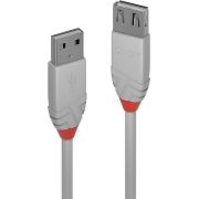 Lindy-Anthra-Line-USB-kabel-1-m-USB-A-Mannelijk-Vrouwelijk-Grijs