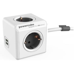 Image of Allocacoc Bn3001 powercube_extended usb 1.5m eu