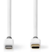 Nedis-Apple-Lightning-Kabel-Apple-Lightning-8-Pins-Male-USB-C-2-00-m-Wit