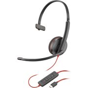 HP Poly Blackwire C3210 Headset Bedraad Hoofdband Kantoor/callcenter USB Type-C Zwart