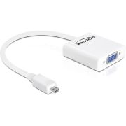 DeLOCK 65347 video kabel adapter VGA (D-Sub) HDMI Type D (Micro) Wit