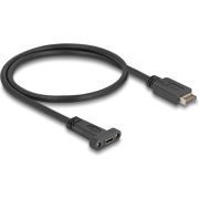 DeLOCK 85526 USB-kabel USB 3.2 Gen 2 (3.1 Gen 2) 0,5 m USB E USB C Zwart