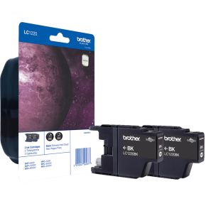 Image of Brother Inkt LC-1220BK Origineel 2-pack Zwart LC1220BKBP2DR