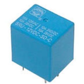 Image of Miniatuur Relais 15a/28vdc-125vac 7a/220vac 1 X Wissel 12vdc