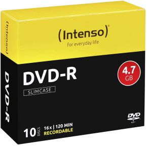 Image of 1x10 Intenso DVD-R 4,7GB 16x Speed, Slimcase