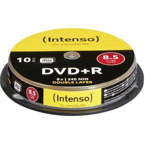 Image of 1x10 Intenso DVDR 8.5GB 8x Speed. dubbel laags Cakebox