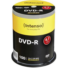 Image of 1x100 Intenso DVD-R 4,7GB 16x Speed, Cakebox
