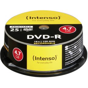 Image of 1x25 Intenso DVD-R 4.7GB 16x Speed Cakebox printable