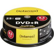 1x25-Intenso-DVDR-8-5GB-8x-Speed-dubbel-laags-Cakebox