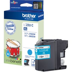 Image of Brother LC-22UC Cyan Ink for DCP-J785DW (1200 pages)