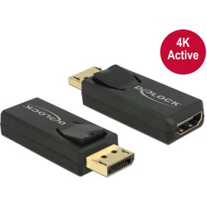 Image of DeLOCK - Adapter Displayport HDMI Female 4K Active, 1.2 Male \u003e (65573)