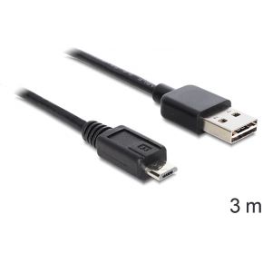 Image of DeLOCK EASY-USB 2.0-A - USB 2.0 micro-B, 3m