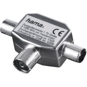 Image of Hama Antenna Distributor Coaxial Female Jack - 2 Coaxial Male Plugs