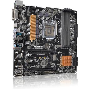 Image of ASRock H170M Pro 4S Moederbord Socket Intel 1151 Vormfactor Micro-ATX Moederbord chipset IntelÂ® H170