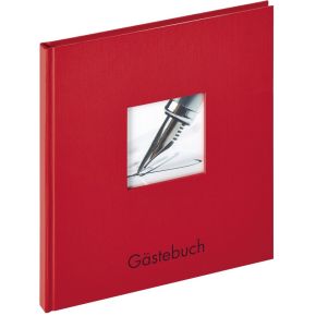 Image of Walther Fun gastenboek rood 23x25 72 witte pagina's GB205R