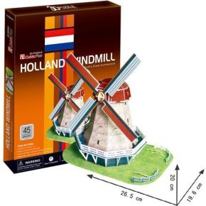 Image of 3d Puzzel Holland Molen 45dlg.