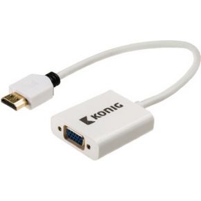Image of HDMI adapterkabel HDMI connector - VGA female + 3,5 mm uitgang 0,20 m