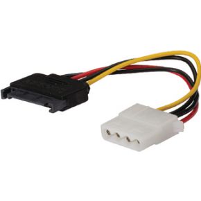 Image of Interne stroom adapterkabel SATA 15-pins male - molex female 0,15 m mu