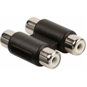 Image of Audiokoppelstuk 2x RCA female - female zwart - Valueline