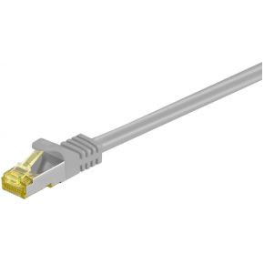 Image of Goobay RJ45 Netwerk Aansluitkabel CAT 7 S/FTP 3 m Grijs Snagless, Vergulde steekcontacten