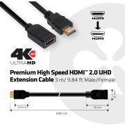 CLUB3D-Premium-High-Speed-HDMI-copy-2-0-4K60Hz-Extension-Kabel-3-meter-M-F