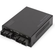 Digitus DN-82124 1000Mbit/s 1310nm Multimode, Single-mode Zwart netwerk media converter