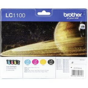 Image of Brother Ink Cartridge Lc1100 Value Pack (B C M Y