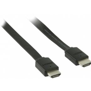 Image of Valueline Platte High Speed HDMI-kabel met ethernet 2m Zwart