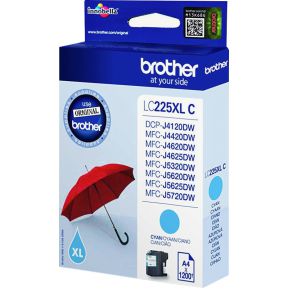 Image of BROTHER LC-225XL Inktcartridge Cyaan High Capacity 1-pack Blister Zonder Alarm
