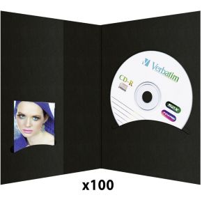 Image of 1x100 Daiber pasfotomapjes m. CD-Rom-vak tot 10x15 zwart