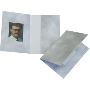 Image of 1x100 Daiber Pasfotomappen Wolkendesign grijs 31x42 mm