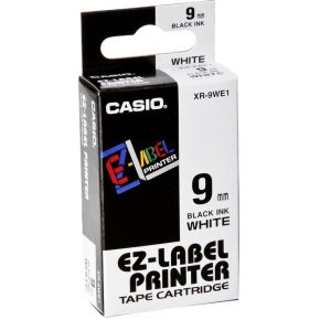 Image of Casio IR-9 WE1 Labeltape Tapekleur: Wit Tekstkleur:Zwart 9 mm 8 m