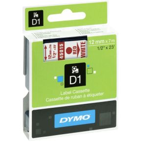 Image of DYMO 45015 Labeltape Tapekleur: Wit Tekstkleur:Rood 12 mm 7 m
