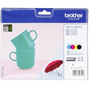 Image of Brother Inkt LC-227XL, 225XL LC Origineel Combipack Zwart, Cyaan, Magenta, Geel LC227XLVALBPDR