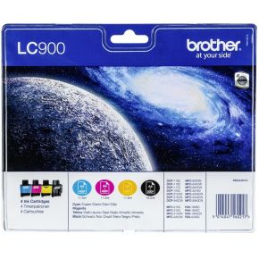 Image of Brother Ink Cartridge Lc900 Value Pack (B C M Y)