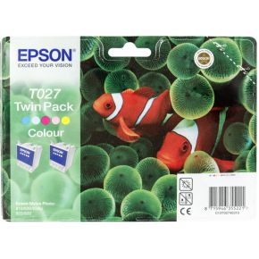 Image of Epson ink cartridge color twin pack T 027