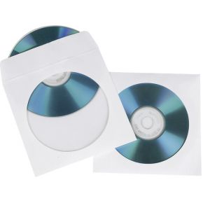 Image of 1x100 Hama CD/DVD Papierhoesjes wit SK 51174