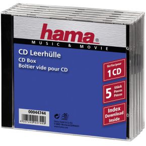 Image of 1x5 Hama CD-Box Jewel-Case 44744