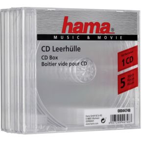 Image of 1x5 Hama CD-Box transparant Jewel-Case 44748