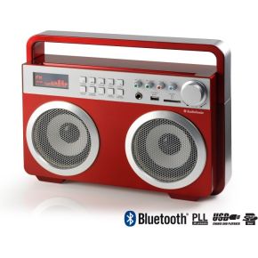 Image of Audiosonic Radio RD-1558 30W, FM, Bluetooth (rood)