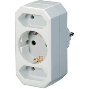Image of Brennenstuhl Adapter with 2 + 1 sockets