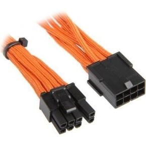 Image of BitFenix 6+2-Pin PCIe Verlengkabel 45cm - sleeved oranje