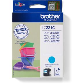 Image of Brother Inkt LC-221C Origineel Cyaan LC221C