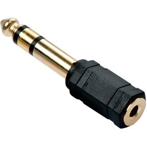 Image of Lindy 35620 6.3mm 3.5mm Zwart kabeladapter/verloopstukje