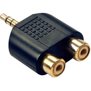 Image of Lindy 35624 3.5mm 2 x RCA Zwart kabeladapter/verloopstukje