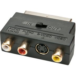 Image of Lindy 35628 SCART SVHS, 3x RCA Zwart kabeladapter/verloopstukje