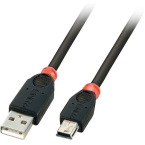 Image of Lindy 41794 3m USB A Mini-USB B Zwart USB-kabel
