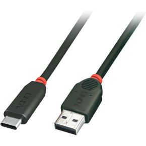 Image of Lindy 41910 0.5m USB A USB C Zwart USB-kabel