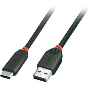 Image of Lindy 41911 1m USB A USB C Zwart USB-kabel