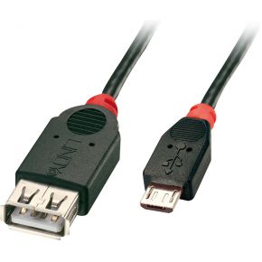 Image of Lindy USB Micro-B - USB A, 0.5m